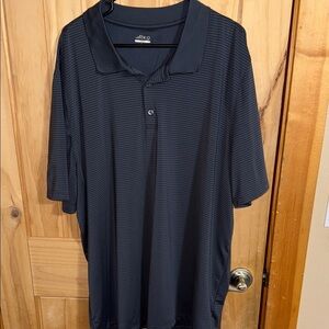 BCG Men's Black Striped Polo Shirt